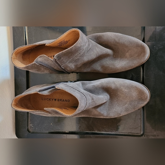 Lucky Brand Grey Suede Booties - Picture 9 of 14